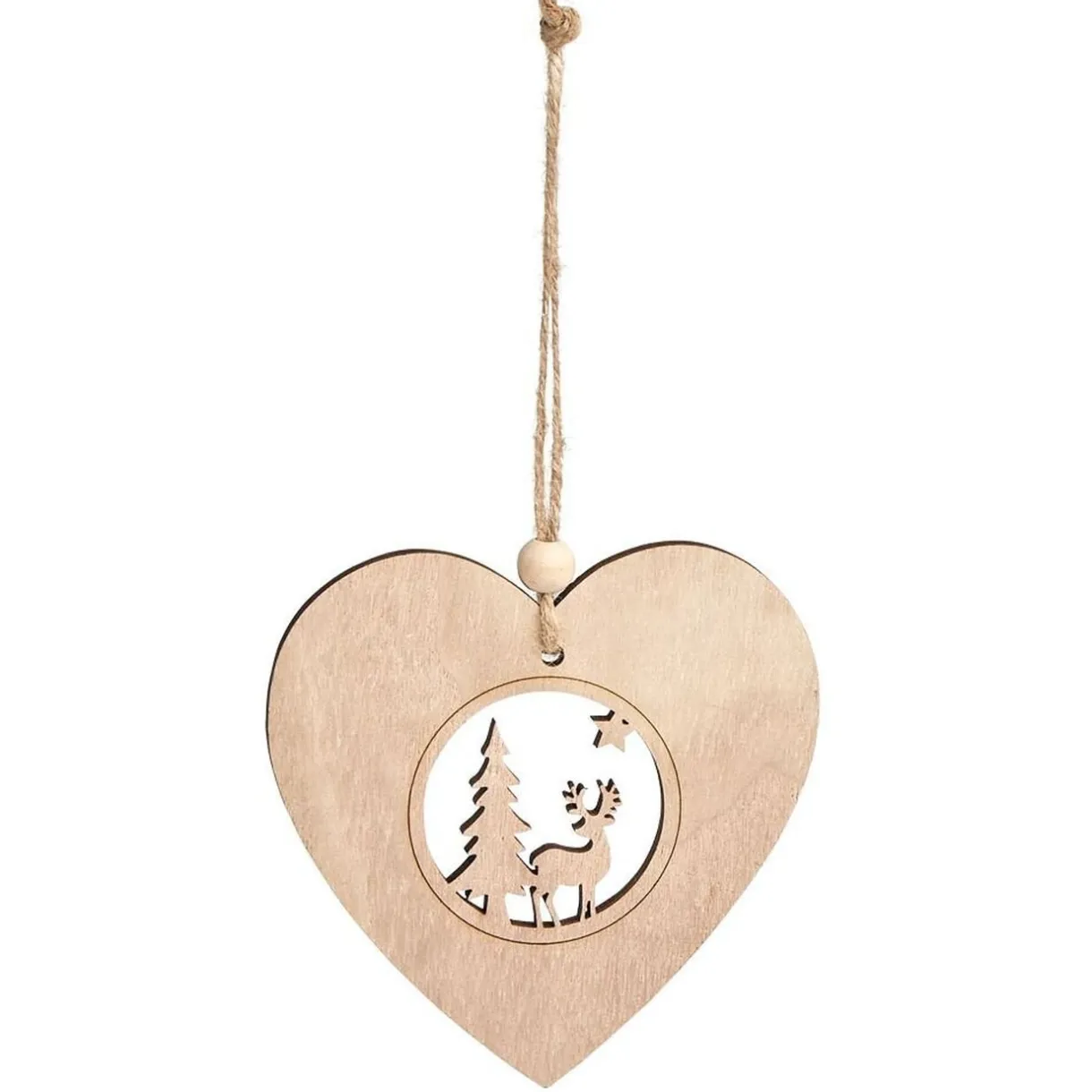 Best Gifi Décoration de Noël à suspendre en bois 12xH12cm - 3 modèles