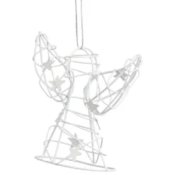 Gifi Décoration de Noël ange en métal à suspendre^ Décoration Sapin