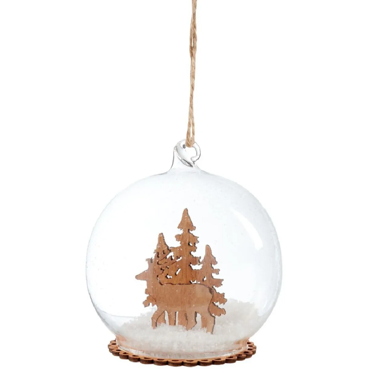 Gifi Décoration de Noël boule en verre paysage^ Décoration Sapin