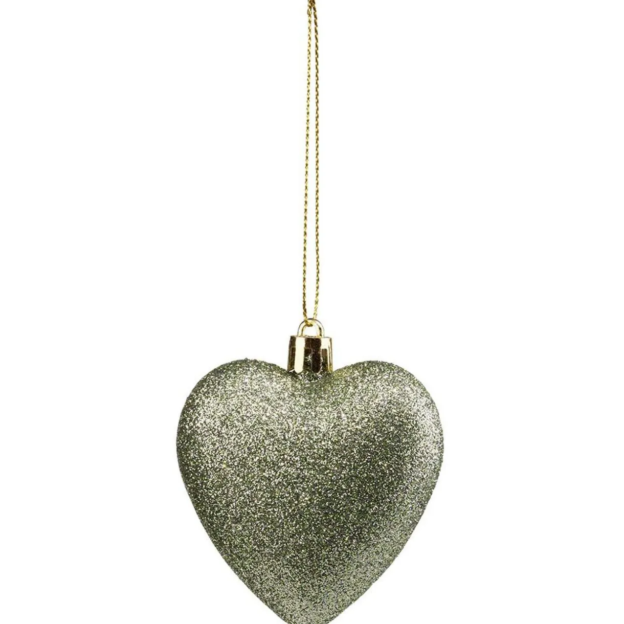 Gifi Décoration de Noël coeur à suspendre vert H.7 cm x6^ Décoration Sapin