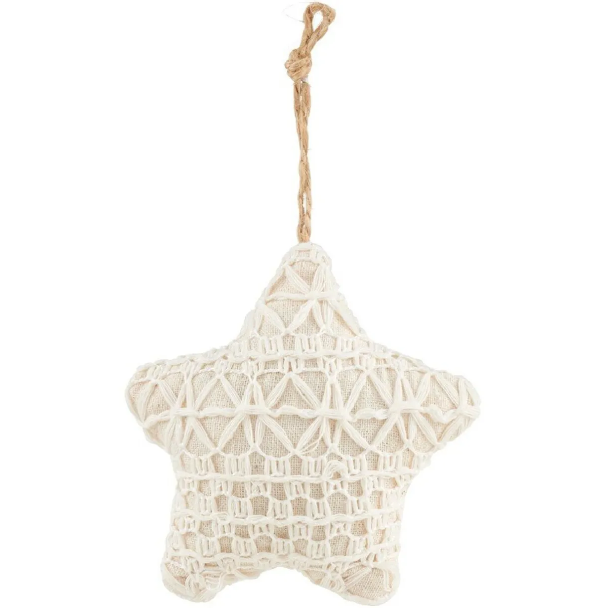 Gifi Décoration de Noël coeur et étoile à suspendre blanche^ Décoration Sapin