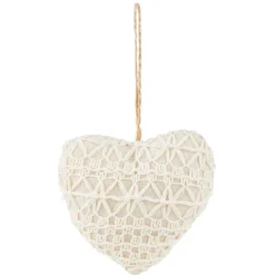 Gifi Décoration de Noël coeur et étoile à suspendre blanche^ Décoration Sapin