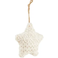 Gifi Décoration de Noël coeur et étoile à suspendre blanche^ Décoration Sapin