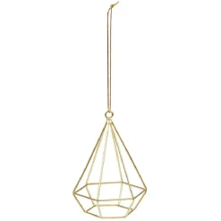 Gifi Décoration de Noël diamant en métal doré à suspendre^ Décoration Sapin