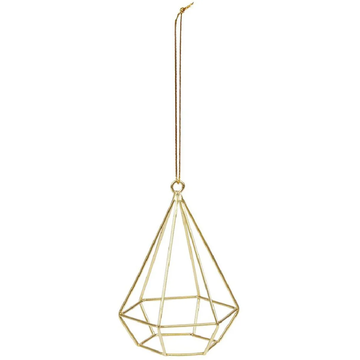 Gifi Décoration de Noël diamant en métal doré à suspendre^ Décoration Sapin