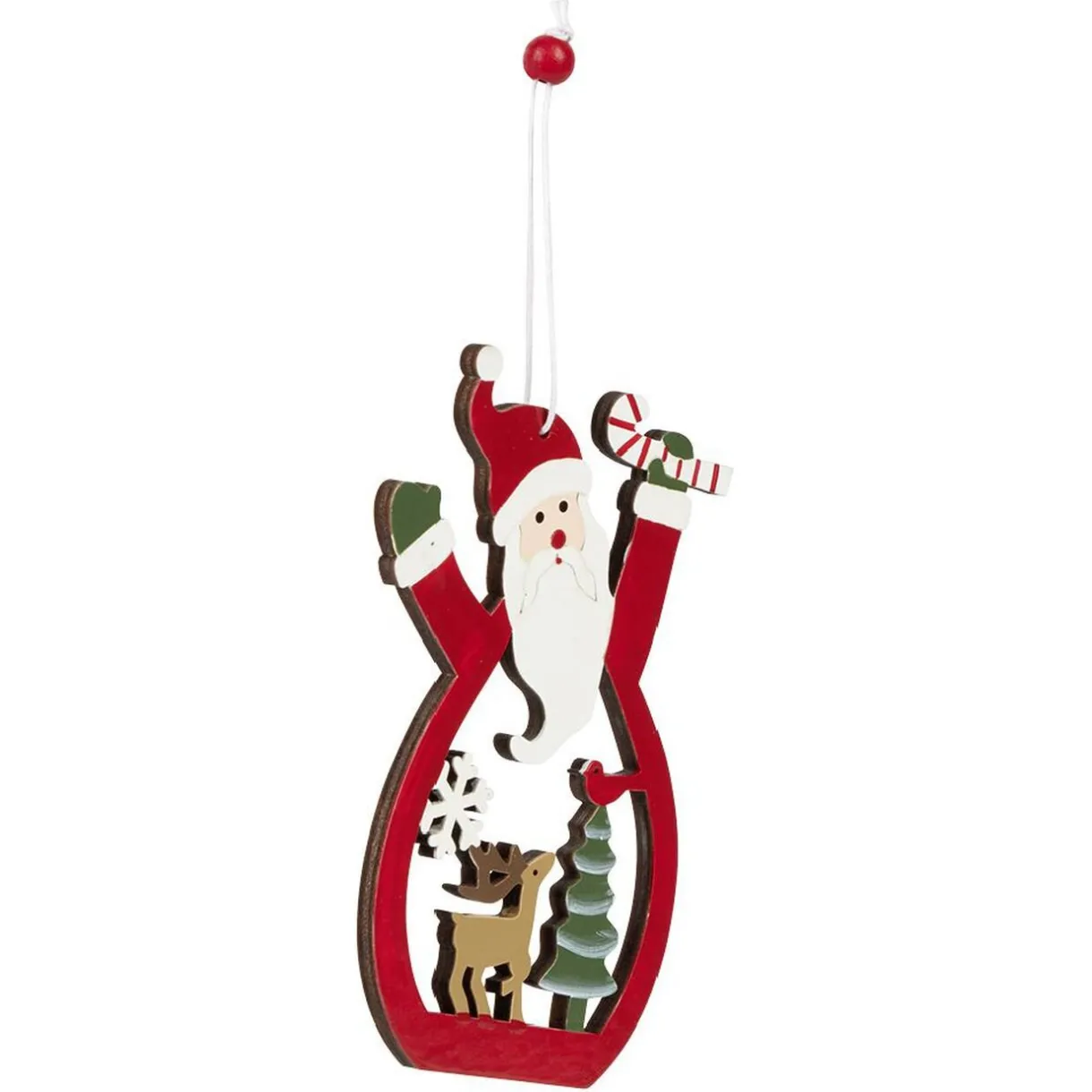 Gifi Décoration de Noël en bois à suspendre^ Décoration Sapin