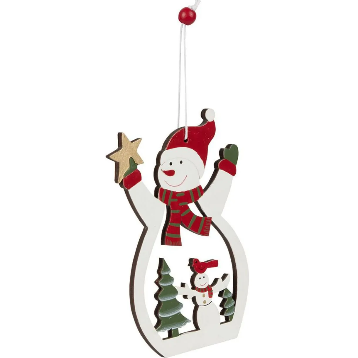 Gifi Décoration de Noël en bois à suspendre^ Décoration Sapin