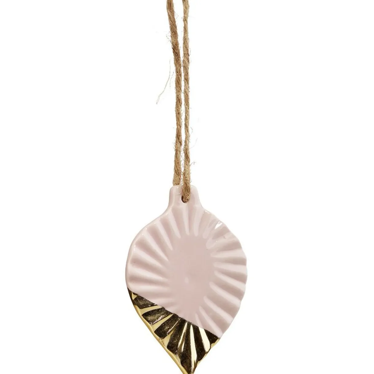 Gifi Décoration de Noël en céramique avec finition dorée H.8 cm^ Décoration Sapin