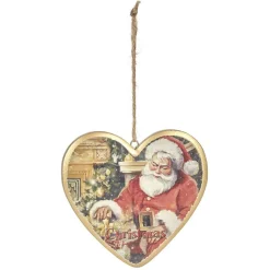 Gifi Décoration de Noël figurine en bois à suspendre^ Décoration Sapin