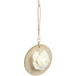 Gifi Décoration de Noël fleur ronde à suspendre Ø8 cm^ Décoration Sapin