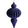 Gifi Décoration de Noël goutte à suspendre velours bleu H.16 cm^ Décoration Sapin
