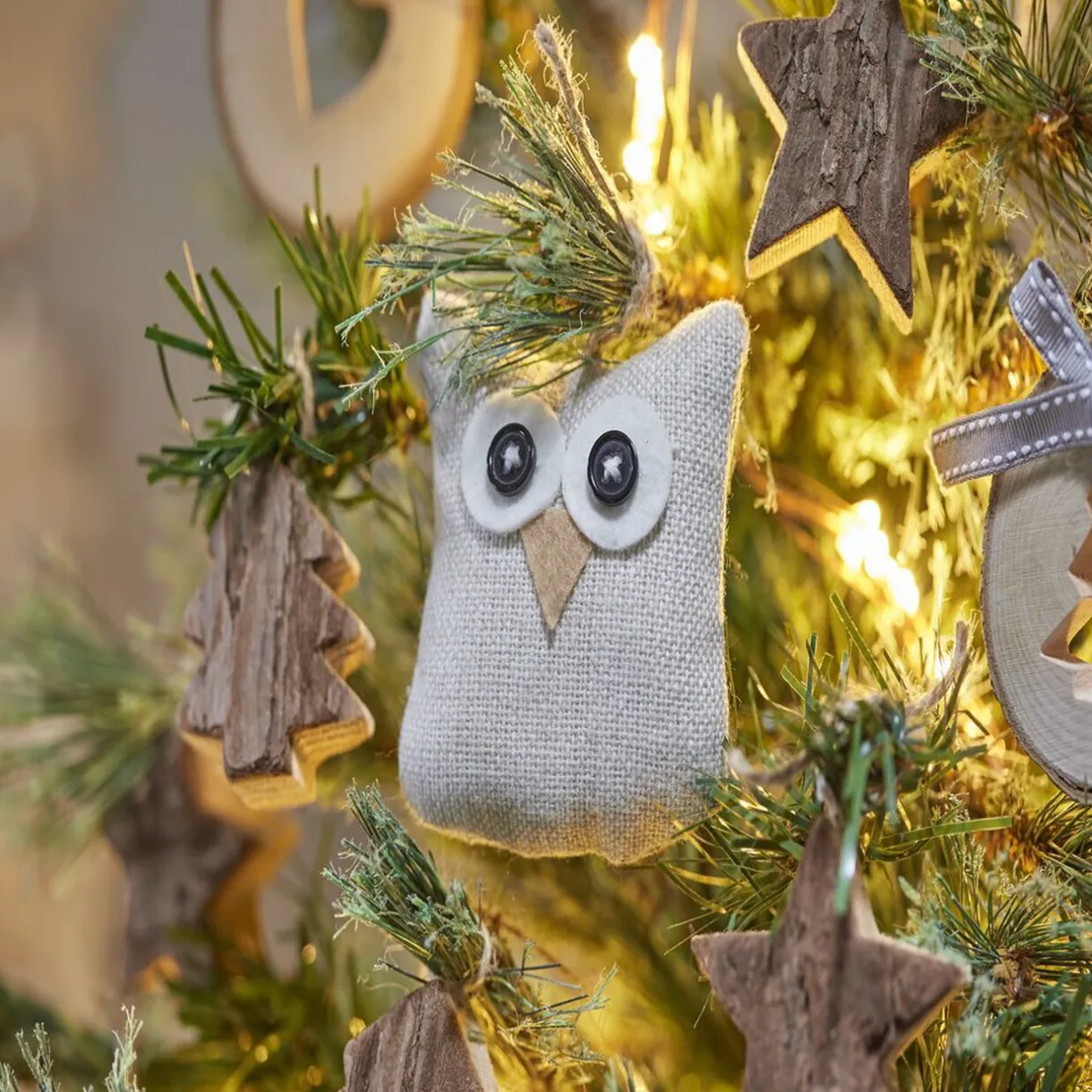 Gifi Décoration de Noël hibou à suspendre^ Décoration Sapin