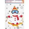 Gifi Décoration de Noël électrostatique bonhomme de neige^ Décoration De Fenêtre
