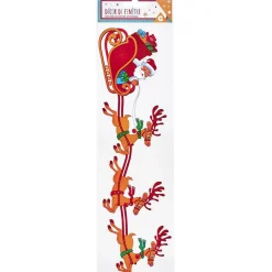 Gifi Décoration de Noël électrostatique traineau L36X11 cm^ Décoration De Fenêtre