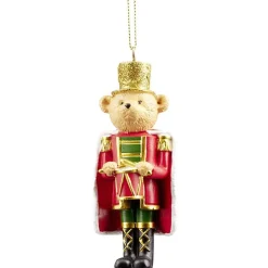 Gifi Décoration de Noël ours soldat à suspendre H.10,5cm^ Décoration Sapin