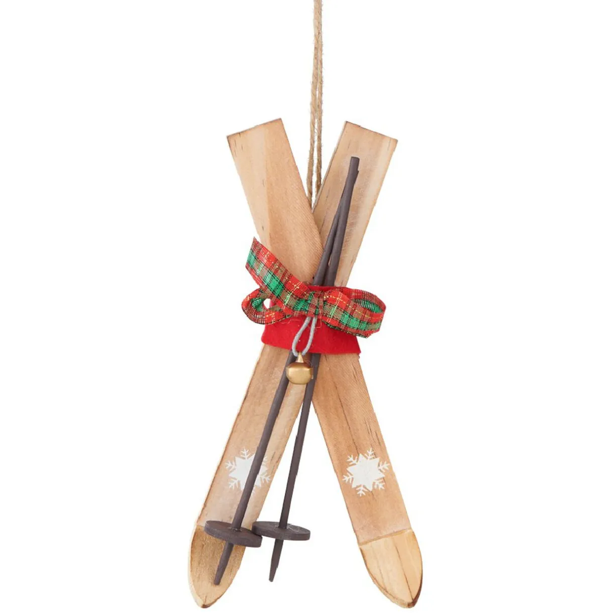 Gifi Décoration de Noël paire de skis à suspendre^ Décoration Sapin