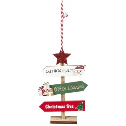 Gifi Décoration de Noël panneau de signalisation^ Décoration Sapin