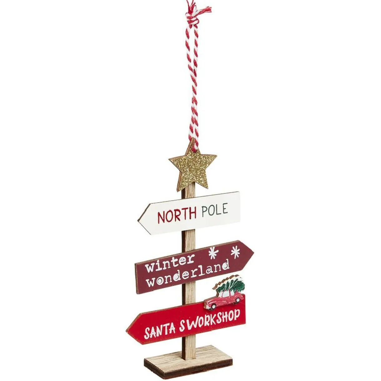 Gifi Décoration de Noël panneau de signalisation^ Décoration Sapin