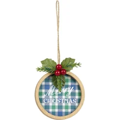 Gifi Décoration de Noël plate en bois^ Décoration Sapin