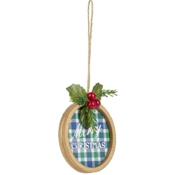 Gifi Décoration de Noël plate en bois^ Décoration Sapin