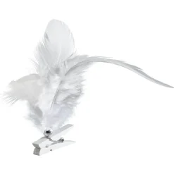 Sale Gifi Décoration de Noël plume blanche x12