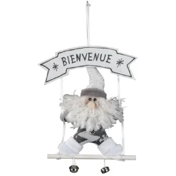 Gifi Décoration de Noël pour porte, gris et blanc^ Décoration Sapin
