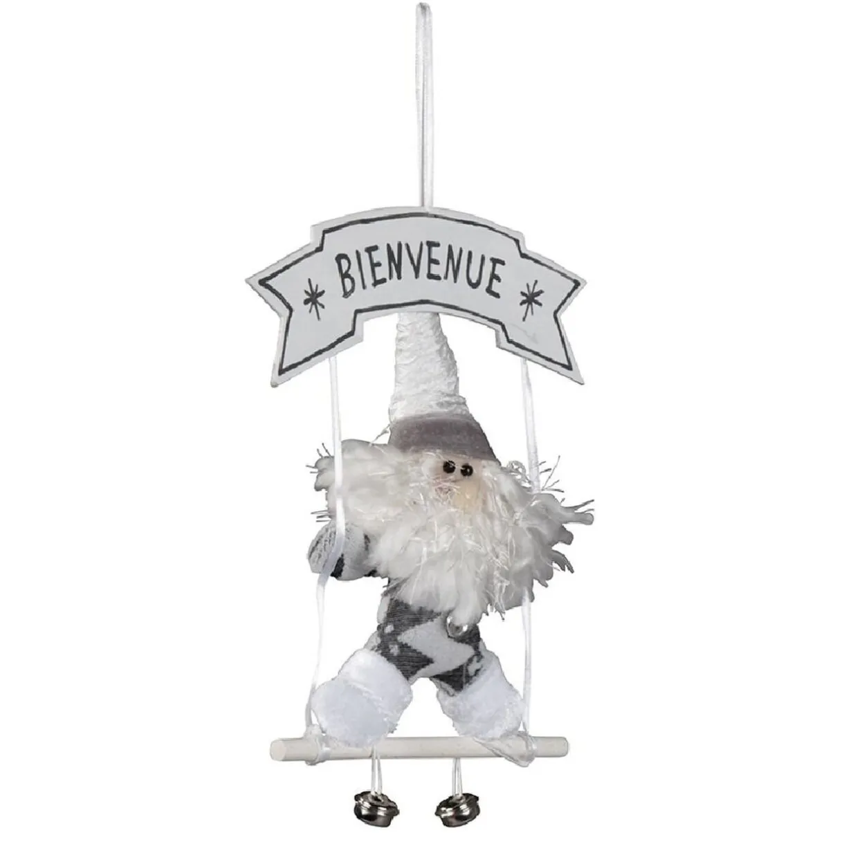 Gifi Décoration de Noël pour porte, gris et blanc^ Décoration Sapin