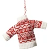 Gifi Décoration de Noël pull rouge et blanc à suspendre^ Décoration Sapin