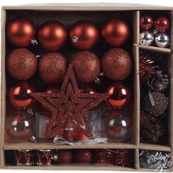 Gifi Décoration de Noël rouge à suspendre x 40^ Décoration Sapin