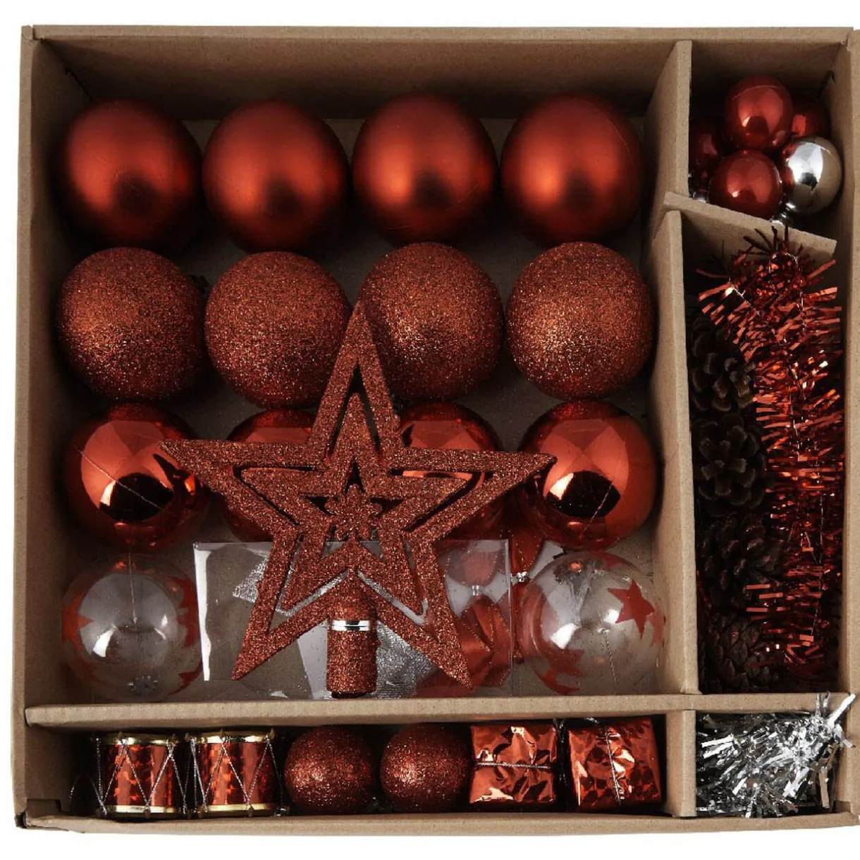 Gifi Décoration de Noël rouge à suspendre x 40^ Décoration Sapin