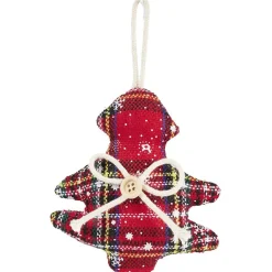 Gifi Décoration de Noël tartan à suspendre^ Décoration Sapin
