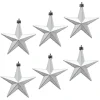 Gifi Décoration de Noël étoile à suspendre argentée x6^ Décoration Sapin