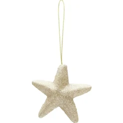 Gifi Décoration de Noël étoile et lune dorées à suspendre^ Décoration Sapin