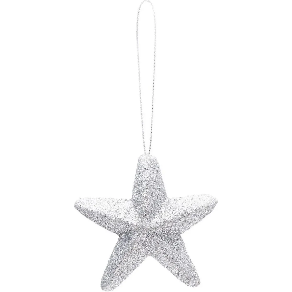 Outlet Gifi Décoration de Noël étoile et lune argentées à suspendre