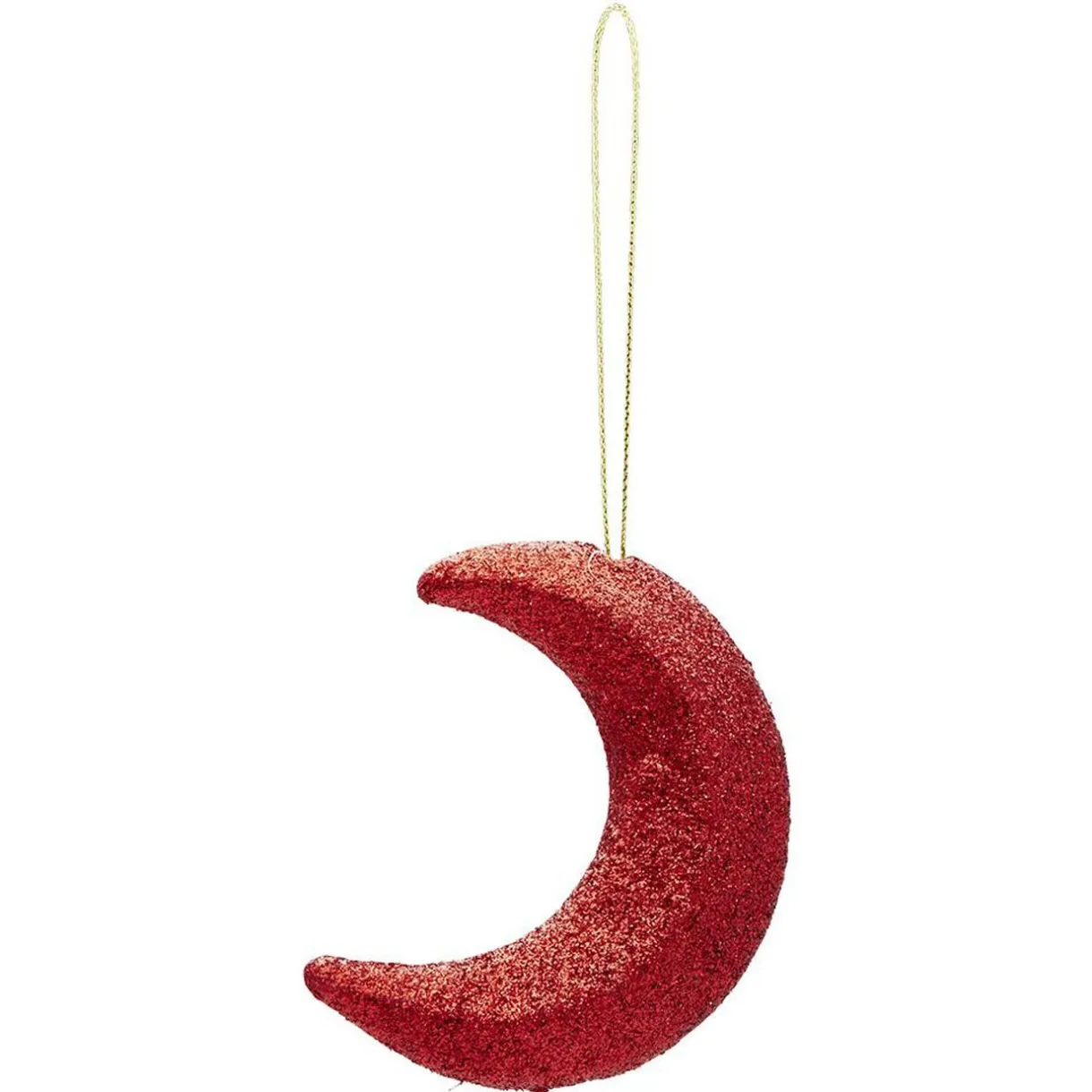 Gifi Décoration de Noël étoile et lune rouges à suspendre^ Décoration Sapin