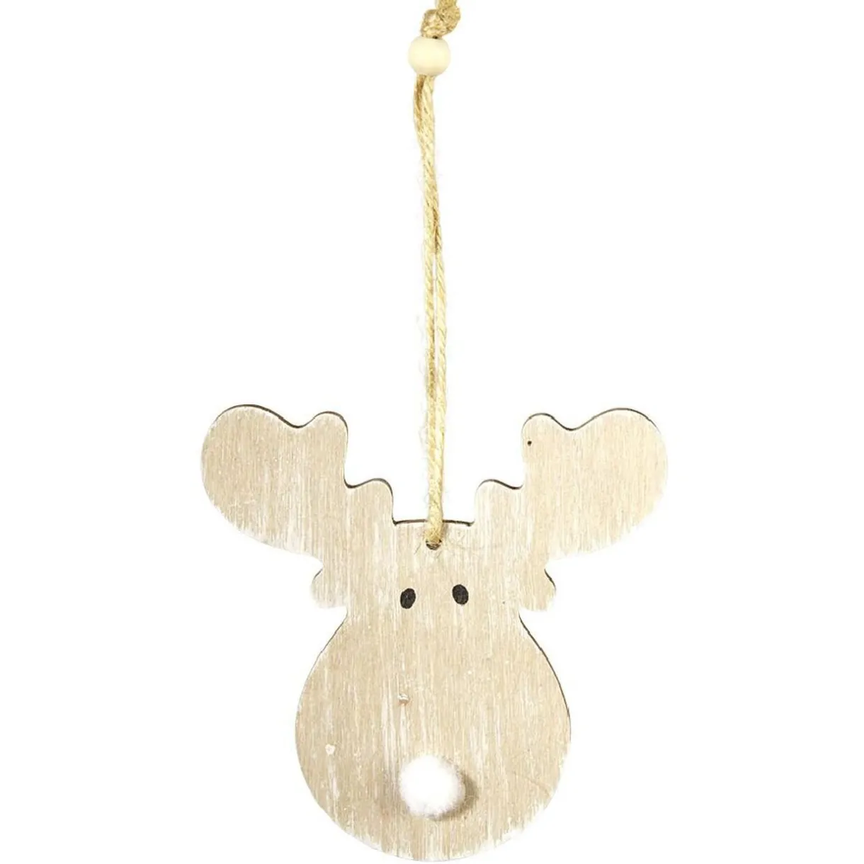 Gifi Décoration de Noël Tête de renne à suspendre en Bois 3 coloris^ Décoration Sapin