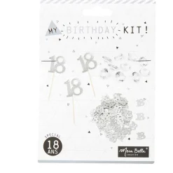 Clearance Gifi Décoration de table anniversaire 18 ans argenté