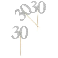 Outlet Gifi Décoration de table anniversaire 30 ans argenté