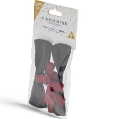 Clearance Gifi Décoration de verre noeud papillon et ruban x2