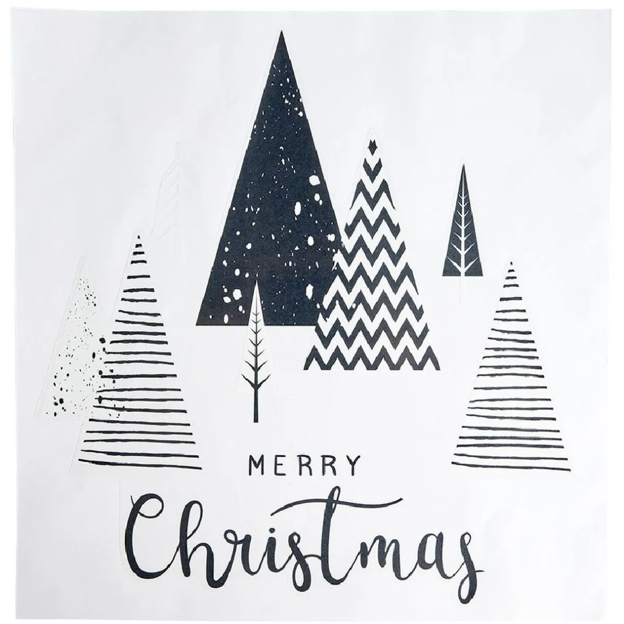 Gifi Décoration fenêtre électrostatique Noël forêt Merry Christmas^ Décoration De Fenêtre