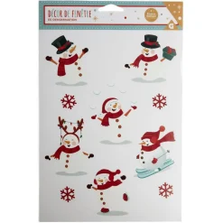 Gifi Décoration fenêtre Noël électrostatique bonhomme de neige ou pain d'épices^ Décoration De Fenêtre