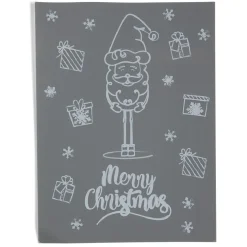Gifi Décoration fenêtre Noël électrostatique dessin blanc^ Décoration De Fenêtre