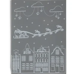 Gifi Décoration fenêtre Noël électrostatique dessin blanc^ Décoration De Fenêtre