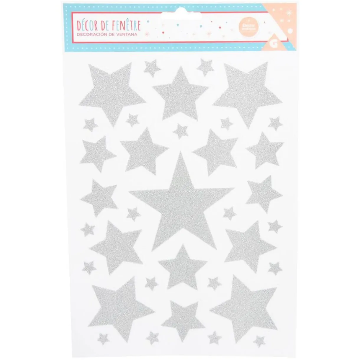 Gifi Décoration fenêtre Noël électrostatique étoile ou flocon^ Décoration De Fenêtre