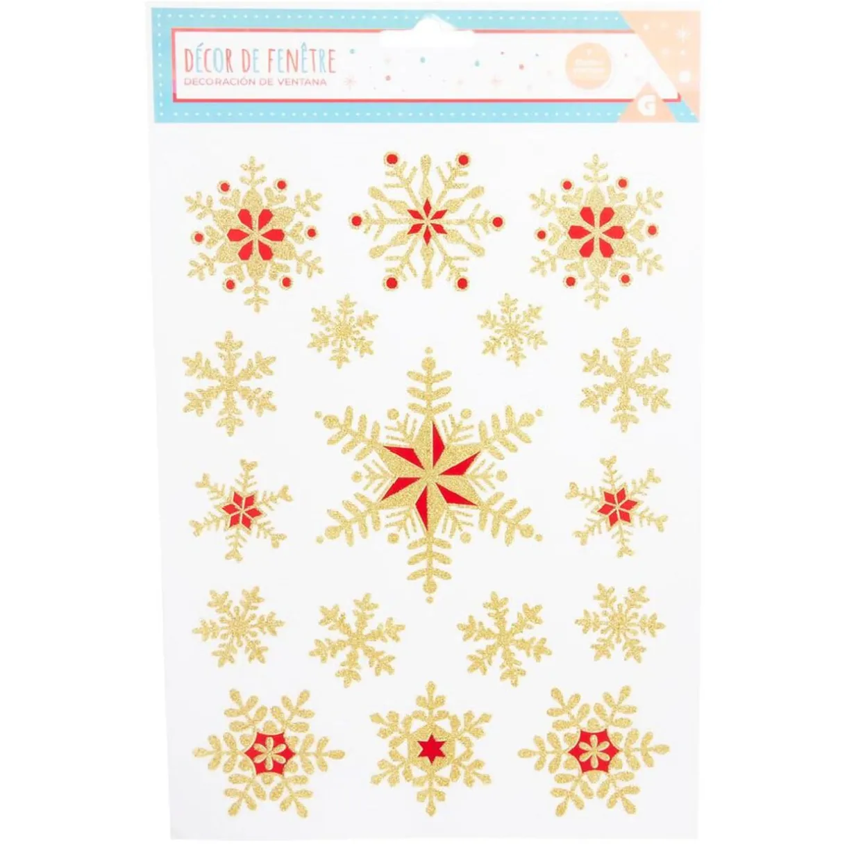 Gifi Décoration fenêtre Noël électrostatique étoile ou flocon^ Décoration De Fenêtre