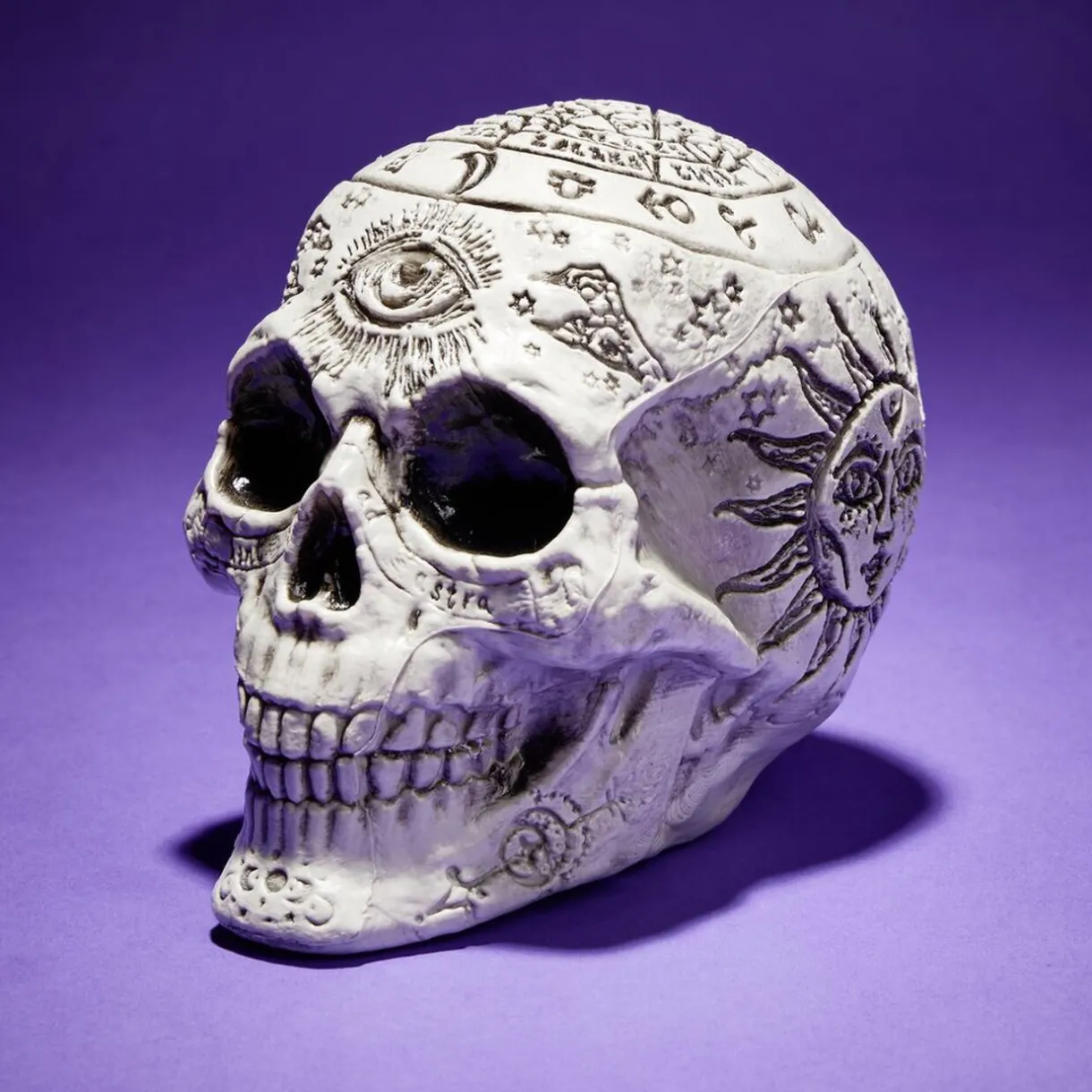 Outlet Gifi Décoration Halloween Spirit tête de mort à poser 15x11xH15cm