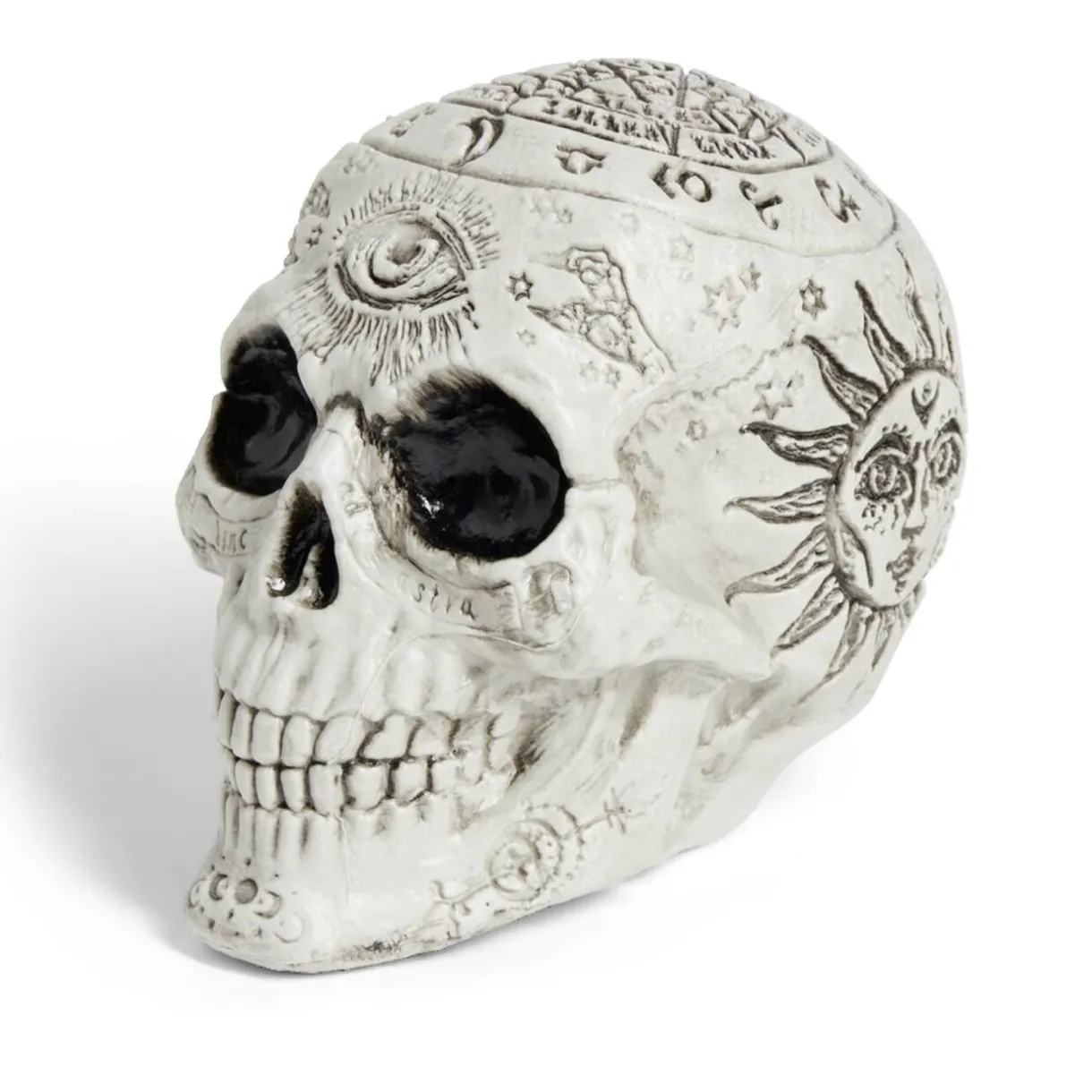 Outlet Gifi Décoration Halloween Spirit tête de mort à poser 15x11xH15cm