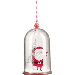 Gifi Décoration Noël cloche à suspendre avec personnage bois H.9,5 cm^ Décoration Sapin