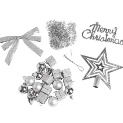 Outlet Gifi Décoration Noël paillette x24 - argenté/doré/rouge