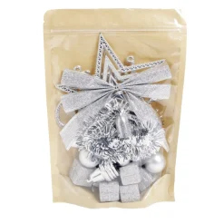 Outlet Gifi Décoration Noël paillette x24 - argenté/doré/rouge